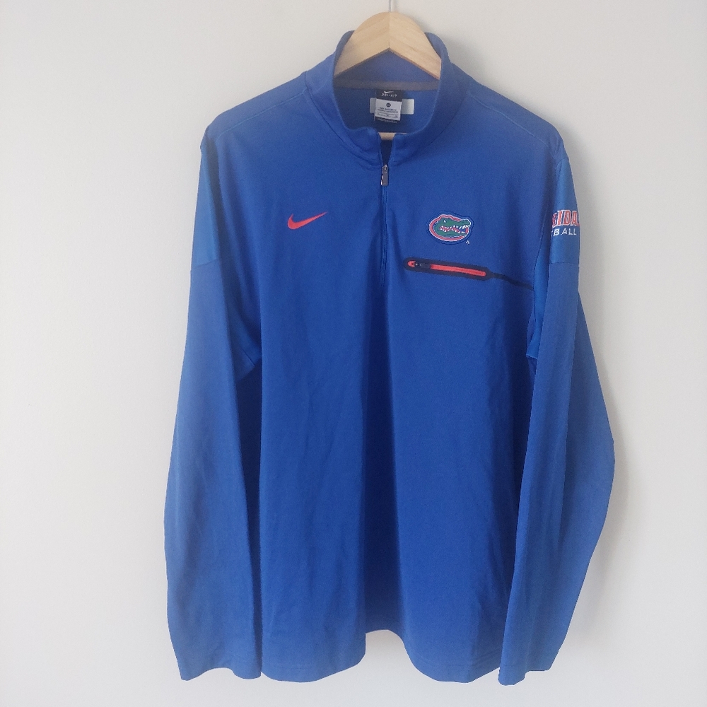Florida Gators x Nike Men's 1/4 Zip Performance Pullover Jacket Royal Blue • XL